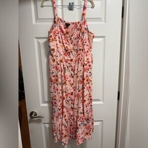 Torrid Pink Floral Maxi Dress Size 2